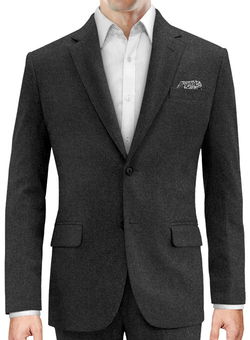 Vintage Rope Weave Charcoal Tweed Suit - Click Image to Close