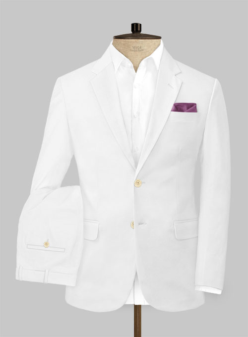 White Stretch Chino Suit