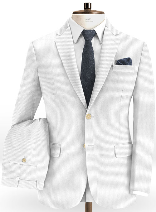 White Thick Corduroy Suit