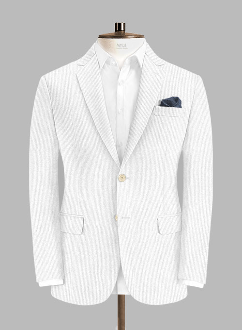 White Corduroy Suit - Click Image to Close