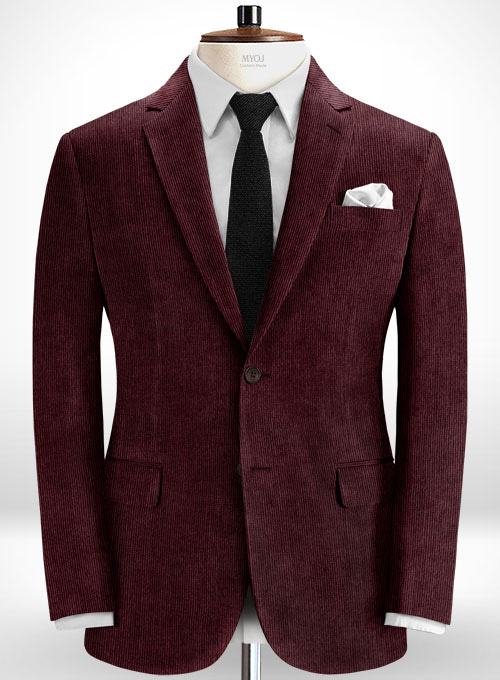 Wine Corduroy Suit