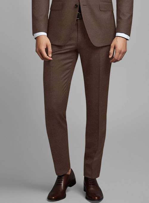 Worsted Brown Wool Suit - Click Image to Close