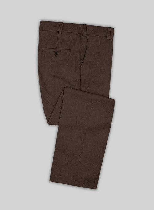 Worsted Brown Wool Suit