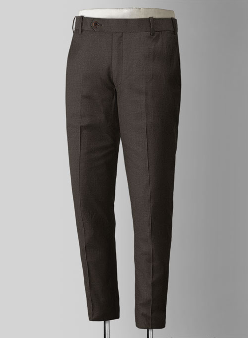 Worsted Dark Brown Wool Suit