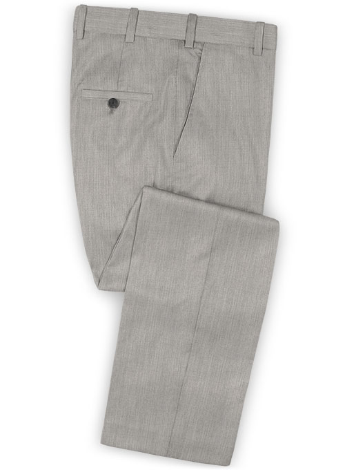 Worsted Light Gray Wool Tuxedo Suit - Click Image to Close