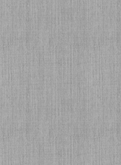 Worsted Light Gray Wool Suit
