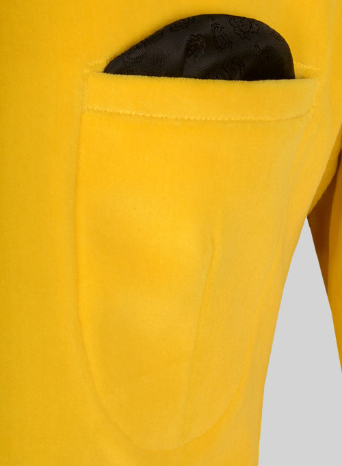 Yellow Velvet Breezer Style Jacket