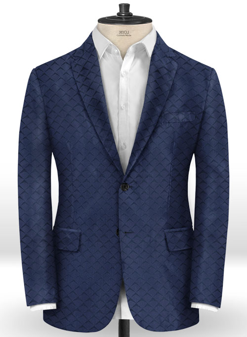 Ziata Blue Wool Suit