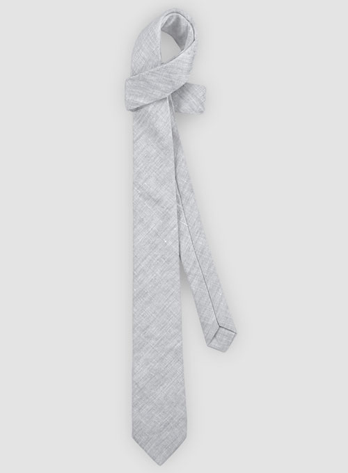 Italian Linen Tie - Zod light Gray