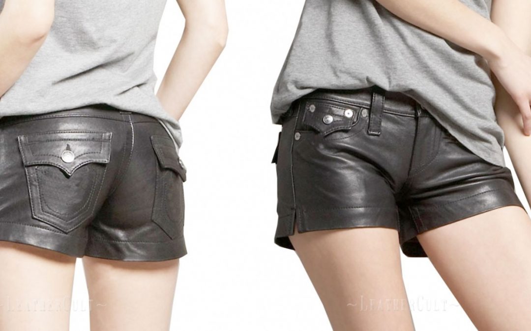Leather Cargo Shorts Style # 356