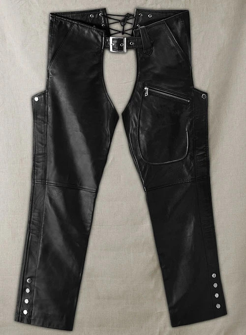 Mens Real Leather Chaps Motorcycle Chaps Trouser Pants Jeans Biker Chaps |  eBay