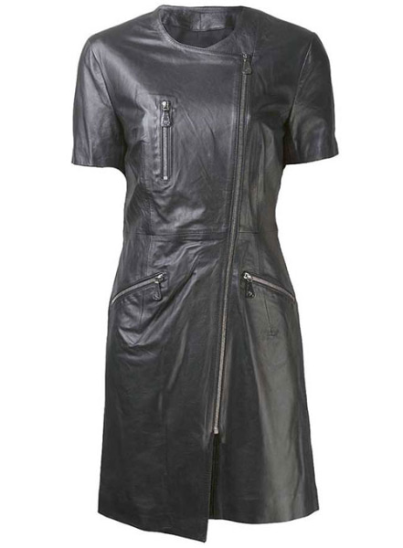(image for) Exposed Zip Leather Dress - # 774