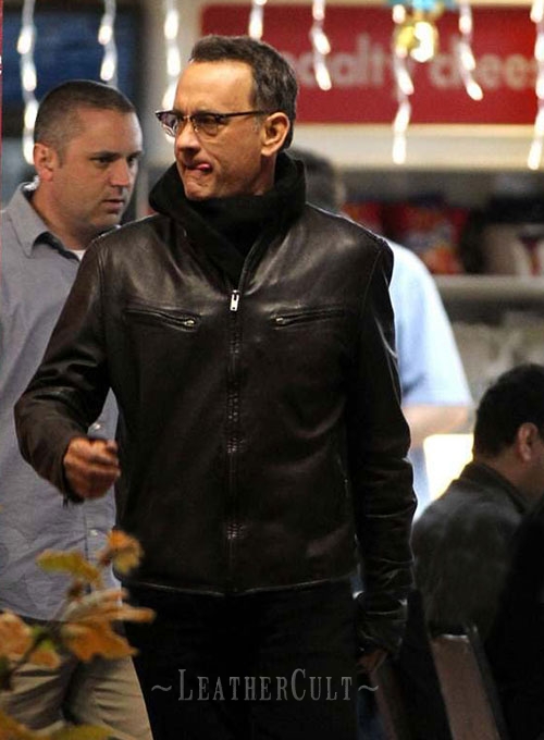 Tom Hanks Larry Crowne Leather Jacket - Click Image to Close