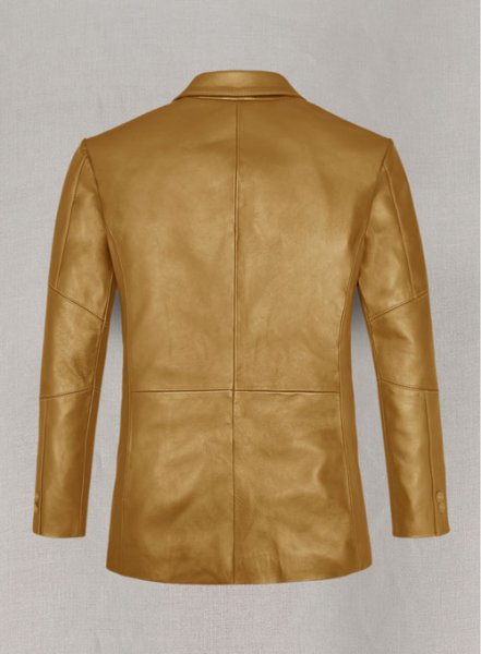 Golden Catwalk Leather Blazer # 2