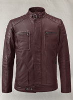 (image for) Firefly Moto Burgundy Biker Leather Jacket