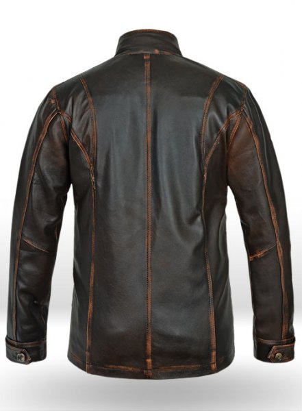 (image for) Rubbed Dark Brown Jensen Ross Supernatural 7 Leather Jacket