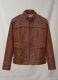 Tan Brown Leather Jacket # 602