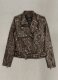 Dark Brown Python Leather Jacket # 280