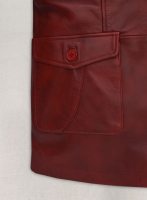 (image for) Spanish Red Leather Blazer - #716