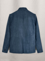 (image for) Blue Suede Western Leather Blazer