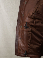 (image for) Spanish Brown Military M-65 Leather Jacket