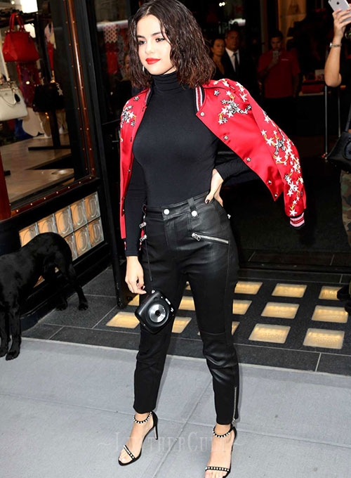 Selena Gomez Leather Pants #2 - Click Image to Close