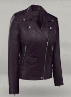 (image for) Purple Hilary Duff Leather Jacket #3
