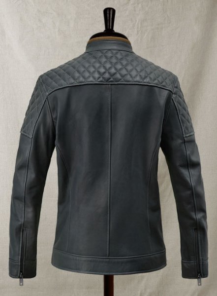 (image for) Quilted Panel Leather Jacket