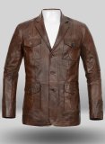 (image for) Spanish Brown Leather Blazer - #716