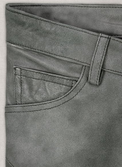 (image for) Harbor Gray Leather Biker Jeans #511