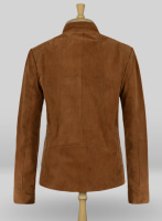 (image for) Soft Caramel Brown Suede Leather Jacket # 521
