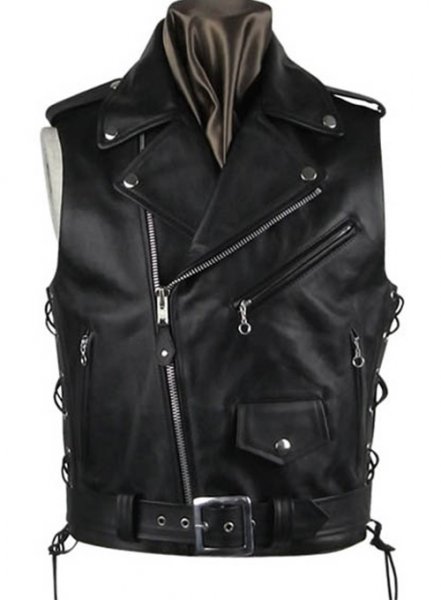 Leather Biker Vest # 308
