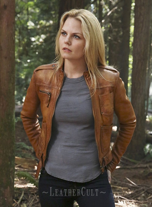 Jennifer Morrison Once Upon A Time Leather Jacket #2 - Click Image to Close