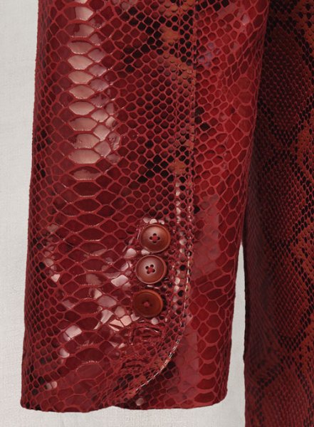 (image for) Bold Red Python Floyd Mayweather Leather Blazer