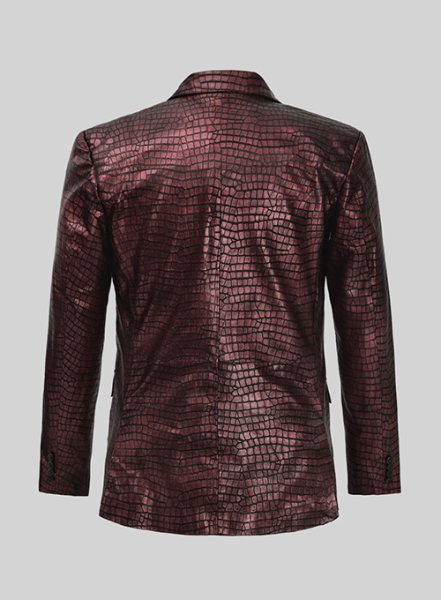 (image for) Croc Antique Rose Leather Blazer