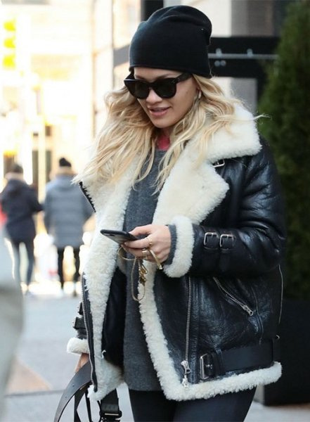 Rita Ora Leather Jacket #2