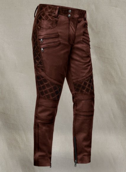 Outlaw Burnt Maroon Leather Pants Outlaw Burnt Maroon Leather Pants