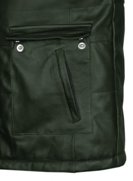 (image for) Soft Deep Olive Leather Jacket # 1000
