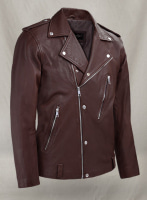 (image for) Beast Burgundy Biker Leather Jacket