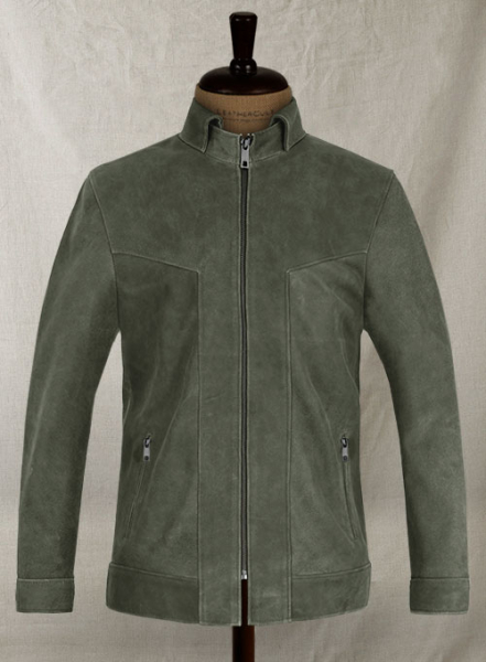 (image for) Vintage Italian Olive Taylor Lautner Leather Jacket