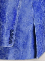 (image for) Artistic Blue Leather Blazer