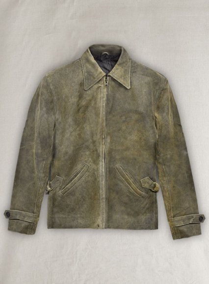 Vintage Ital Olive Daniel Skyfall Leather Jacket - XS Regular Vintage Ital Olive Daniel Skyfall Leather Jacket - XS Regular