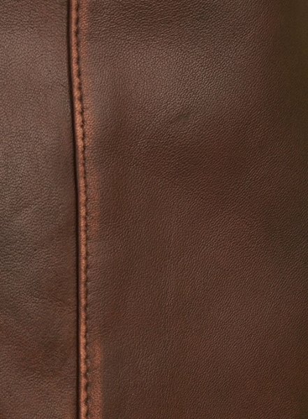 Espresso Rubbed Tan Leather Jacket