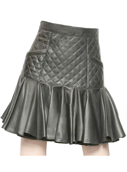 (image for) Rock n Roll Flare Leather Skirt - # 471