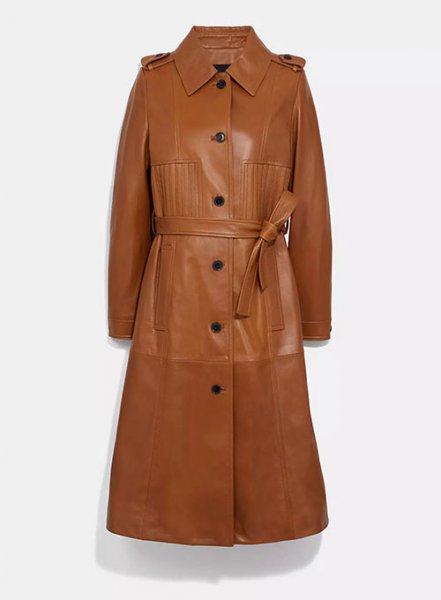 Street Style Leather Long Coat