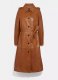 Street Style Leather Long Coat