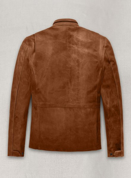 (image for) Cognac Military M-65 Leather Jacket