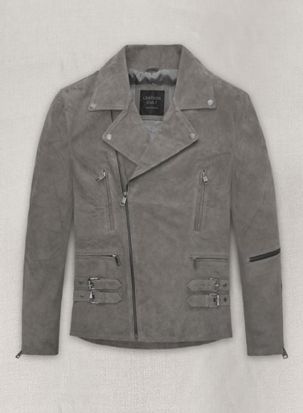 Gray Suede Leather Jacket # 903