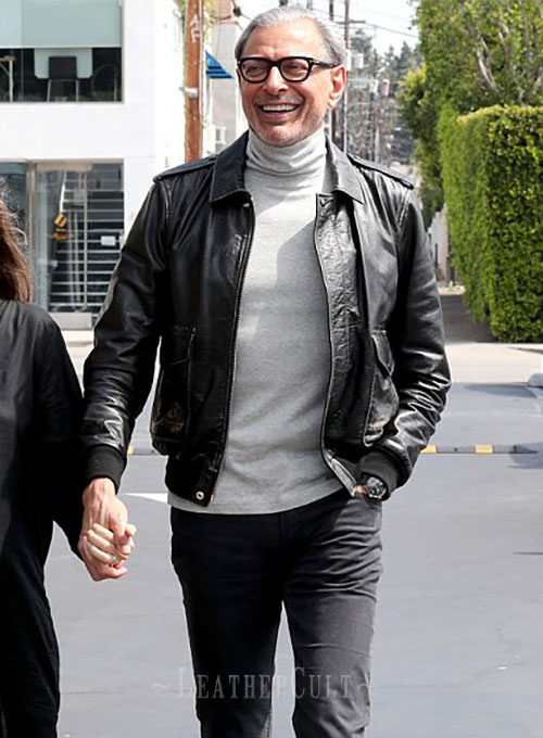 Jeff Goldblum Leather Jacket #2 - Click Image to Close