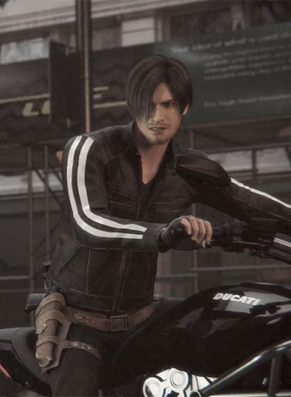 Leon Kennedy Resident Evil: Vendetta Leather Jacket